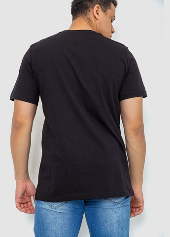 Чорна футболка чоловіча однотонна базова 219r014-1 Ager