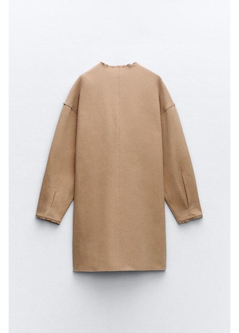 Бежева сукня-жакет твілова на ґудзиках плаття-піджак на високий зріст Zara