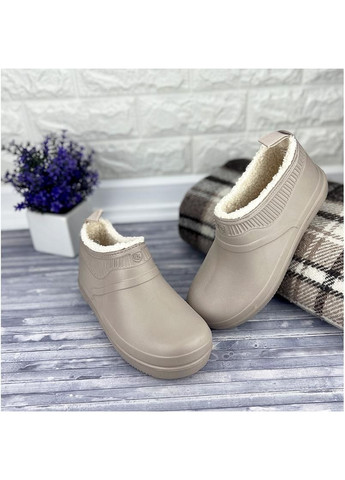 Бежевые галошi сабо жiночi утепленi е-001002-5 бежевi Dago