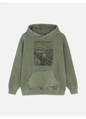 Худи флис,бледно-зеленый с принтом, Primark (372127038)