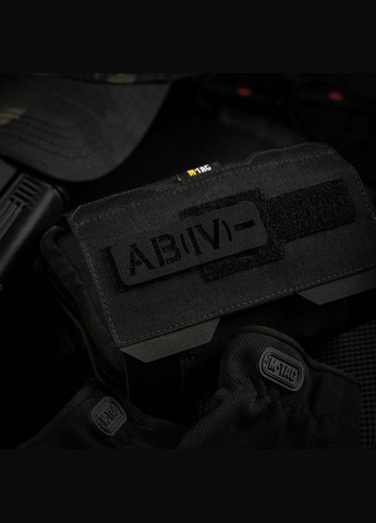 Нашивка группа крови AB(IV) сквозная Laser Cut 25х80 Black M-TAC (315339089)