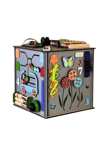 Розвиваюча іграшка Бізікуб TG3461117500, 30х30х30 см Сірий Temple Group (315761699)