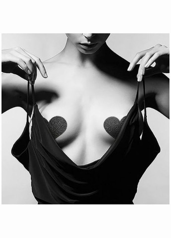 Прикраса для грудей Flash - Heart Black Indiscrets Bijoux (334709649)