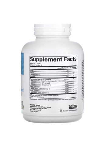 Омега для жінок, WomenSense, RxOmega3, 120 м'яких таблеток Natural Factors (314524161)