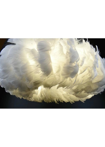 Люстра підвісна з пір'ям на 6 лампочок 26045 Білий 40-90х50х50 см. Sunnysky (335975248)