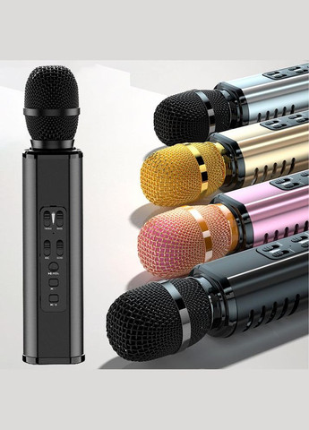 Караоке микрофон K6 Premium черный со стерео звуком Losso (327041705)
