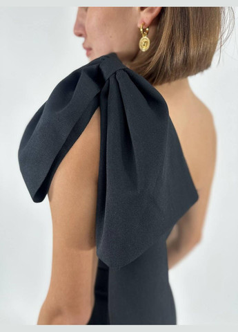 Чорна святковий, коктейльна, вечірня сукня F&P однотонна