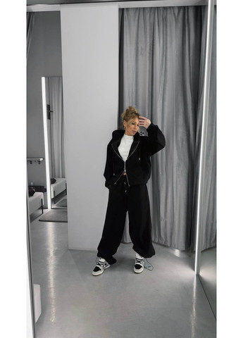 Оверсайз костюм трьохнитка на флісі No Brand С824/825-1686/2 (369402810)