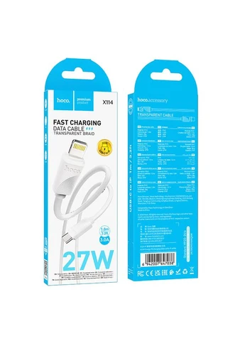 Кабель X114 Energy PD charging data cable iP белый Hoco (388776919)