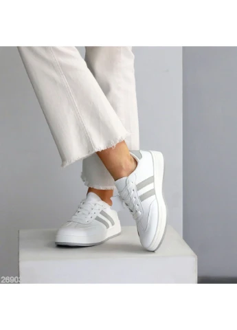 Серые белые кеды No Brand