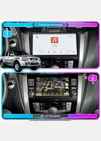 Штатна магнітола для Nissan NP300 2008-2015 екран 10" 4/64 QLED CarPlay 4G Wi-Fi GPS 360 Prime 2 шт. Lesko (336199058)