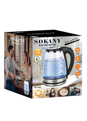 Електричний чайник 1500 Вт 2л Sokany SK-1029 (302754019)