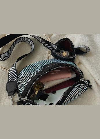 Дитяча бананка з камінцями стразами Чорний No Brand (301594321)