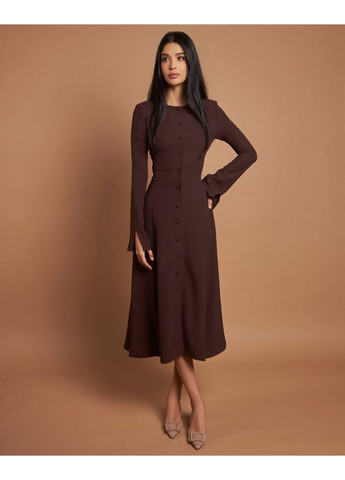 Коричнева повсякденний, кежуал сукня No Brand однотонна