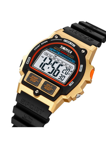 Часы 2263BKGD Black-Gold электронные водонепроницаемые для мужчин и женщин с хронографом и будильником ProDobro (367264283)