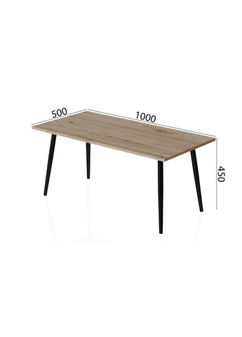 Стол журнальный Монтана 45x100x50 Черный металл ДСП 16 мм (FRD-106716) Ferrum-decor (353498185)