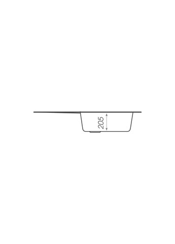 Гранитная мойка для кухни 6550 INTENSO матовая Серый металлик Platinum (269793654)