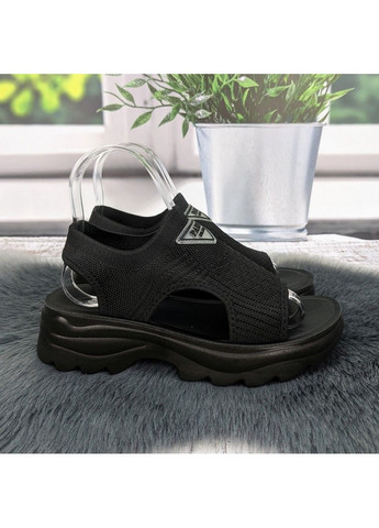 Черные босоножки женские LQD на резинке