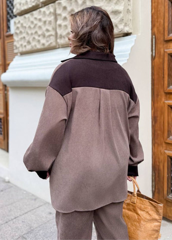 Базовый повседневный демисезонный вельветовый костюм двойка: рубашка + штаны Tik-Tak (362539207)