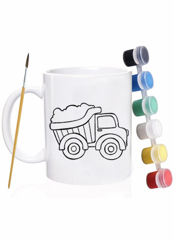 Набір для дитячої творчості Трактор та КамАЗ #01 / розмальовка для дітей / 330 мл біла No Brand (316121557)