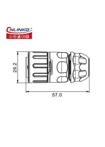 Герметичний роз'єм IP67 YM-20-C09PE-02-001A, 9 pin, 5A, 250V Cnlinko (299337688)
