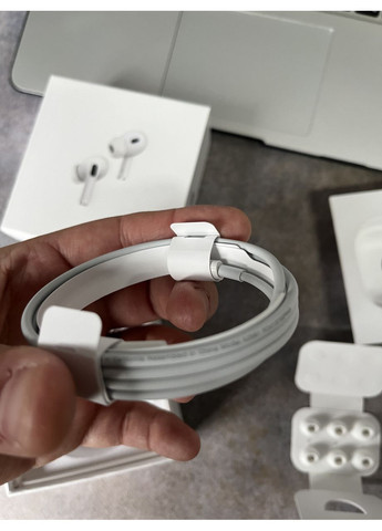 Навушники AirPods Pro 2 з роз’ємом Lightning White бездротові +гарантія та чохол у подарунок! No Brand (370269434)