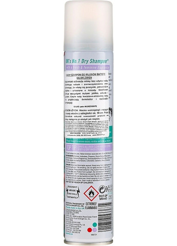 Шампунь сухий безсульфатний для волосся Wild flower Dry Shampoo 200ml Batiste (298578149)
