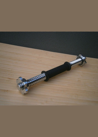 Грифи гантельні Sport Lux 2 шт сталеві хромовані з прогумованими ручками та гайками Вейдера 33 см 25 мм No Brand (302391930)