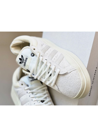 Бежеві Осінні кросівки чоловічі і жіночі adidas campus x bad bunny beige| адідас кампус бежеві No Brand