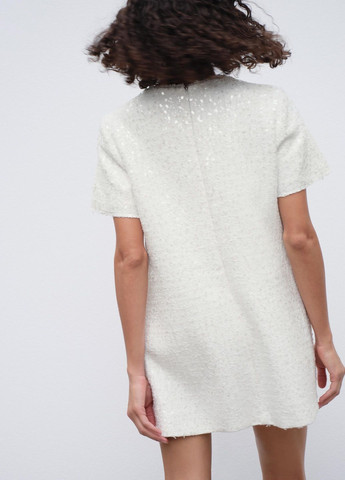 Белое праздничный платье Zara однотонное