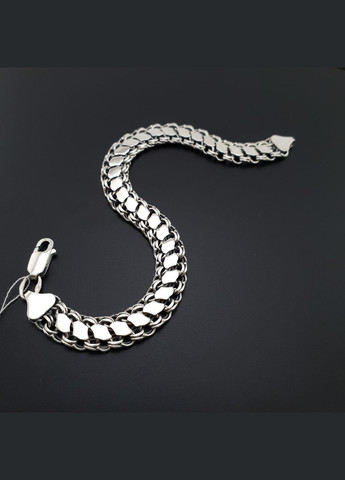 Двусторонний мужской браслет из серебра 925. Длина 18,5 см. Ширина 9 мм. ZLATO (278643675)