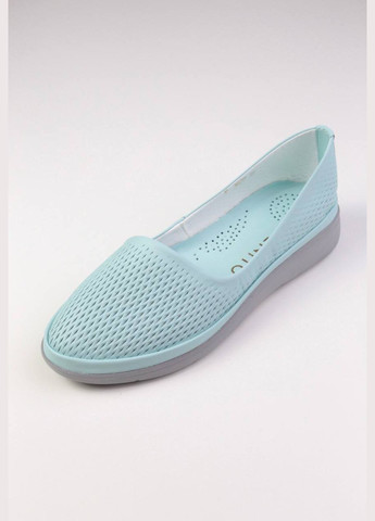 Женские балетки Benito | голубые однотонные натуральная кожа (316646136)