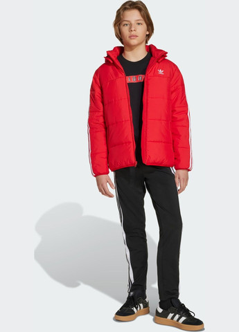 Красная демисезонная куртка adicolor kids adidas