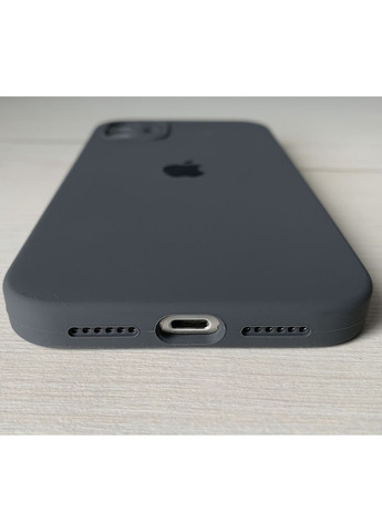 Чехол iPhone 11 квадратные бортики full camera square cover айфон 11 grey graphit / Silicone Case (371787413)