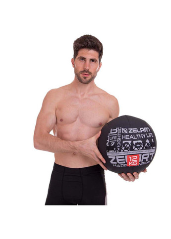 Мяч набивной для кроссфита волбол Wall Ball FI-2637 12 кг Zelart (290109152)