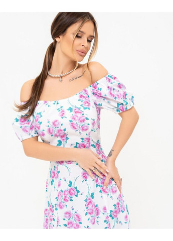 Белое повседневный платье 13923 l белый ISSA PLUS