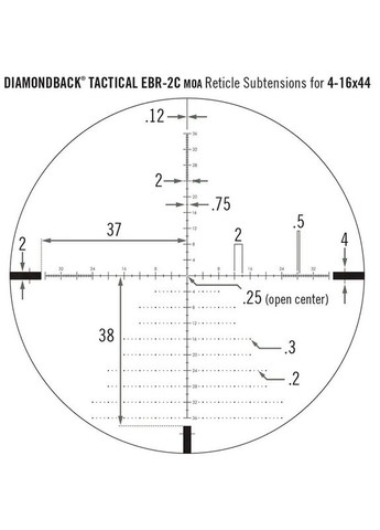 Оптический прицел Diamondback Tactical FFP 4-16x44 EBR-2C MOA (DBK-10026) Vortex (329996137)