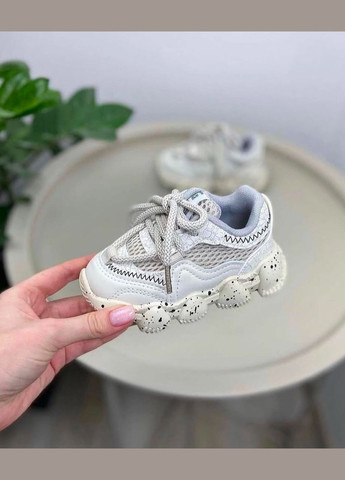 Сірі всесезонні дитячі кросівки білі 801 No Brand