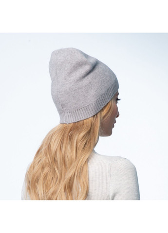 Шапка біні жіноча ангора сіра LINDA LuckyLOOK 237-100 (322782898)