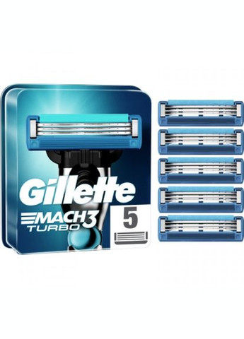 Леза Gillette mach3 turbo 5 шт. (268143587)