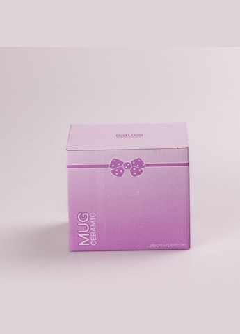 Чашка керамічна Rainbow Ceramic Mug 400ml з кришкою і ложкою Рожевий Happy Life (315637479)