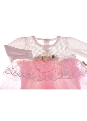 Боди платье с длинным рукавом Рюша розовое 68 см (31047) BABYKROHA (315423793)