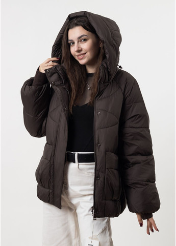 Темно-коричневий зимній Пуховик Snow Owl