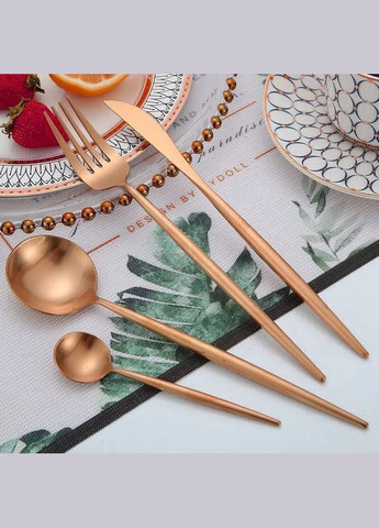 Ложка чайна кольору рожевого золота з нержавіючої сталі для дому та ресторану REMY-DECOR (293152599)