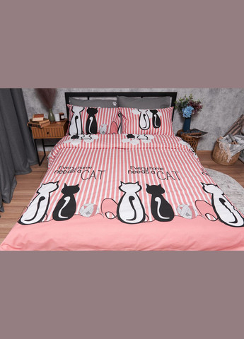Комплект постільної білизни Бязь Gold Люкс двоспальний 175х210 наволочки 4х70х70 (MS-820003229) Moon&Star Cat (288043560)