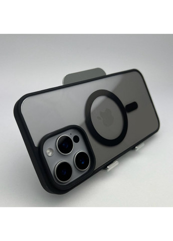 Чохол на 16 PRO MAX Acrylic Magsafe для Apple прозорий магнітний / бортик / Magnetic Black No Brand (369137190)