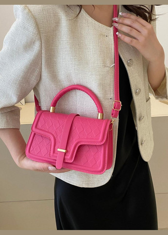 Жіноча сумка 4354 крос-боді рожева No Brand (290665321)