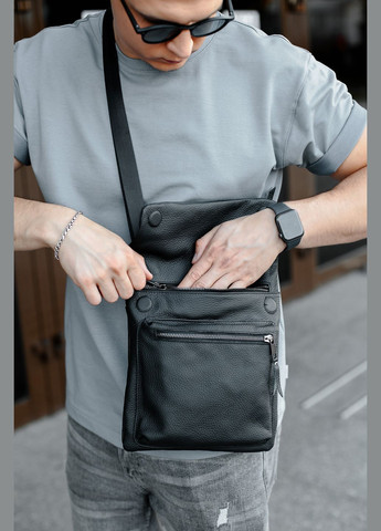 Сумка чоловіча мессенджер із натуральної шкіри SKILL (298875814)