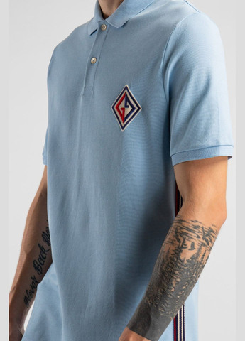 Синяя футболка-голубая футболка-поло с вышивкой для мужчин Gucci