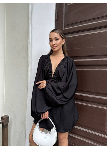 Черное повседневный платье - замеры в описании GD/GL Модний простір однотонное